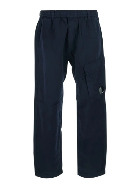 Pantaloni C.P. Company albastri din bumbac si in