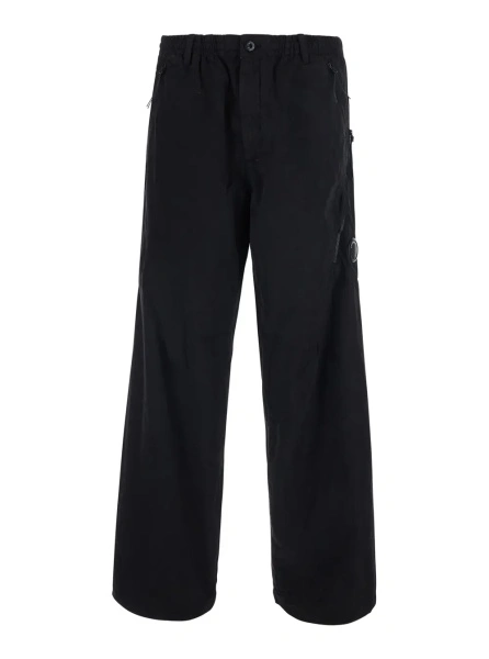 Pantaloni C.P. Company negri din bumbac
