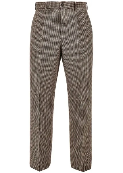 Pantaloni Check tweed pants with darts