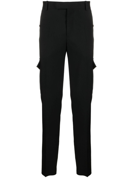 Pantaloni conici Alexander McQueen negri din lana