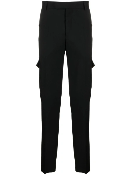 Pantaloni conici Alexander McQueen negri din lana