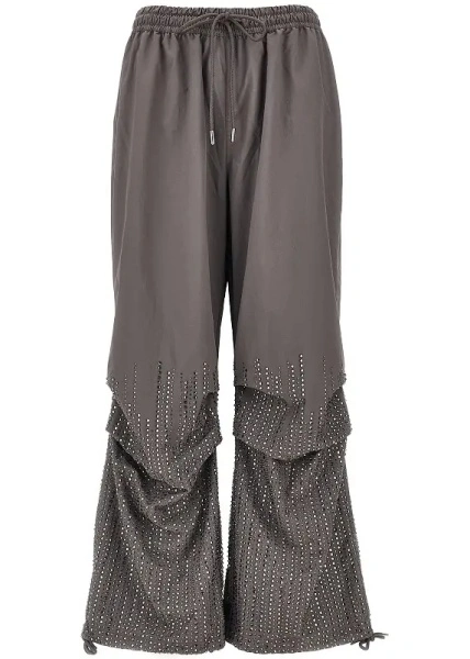 Pantaloni Crystal parachute pants