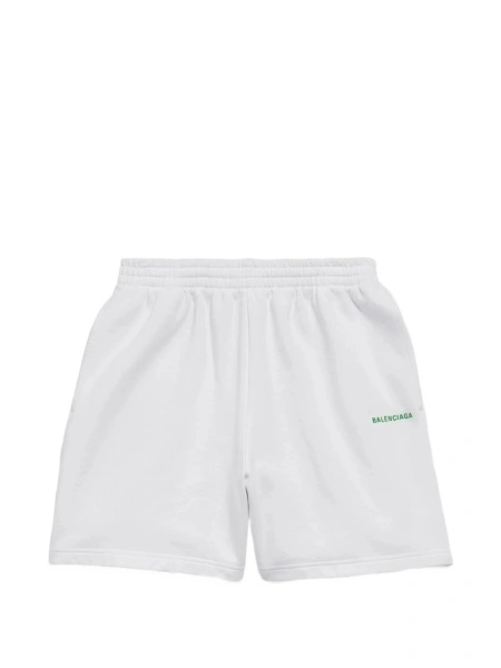 Pantaloni de trening Balenciaga albi din bumbac