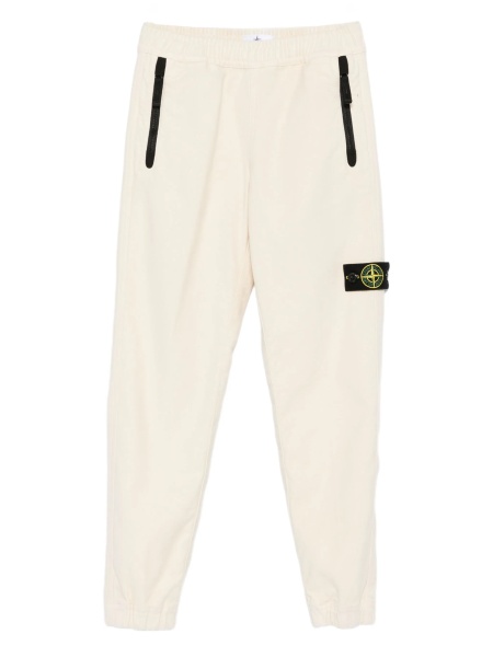 Pantaloni de trening Stone Island albi