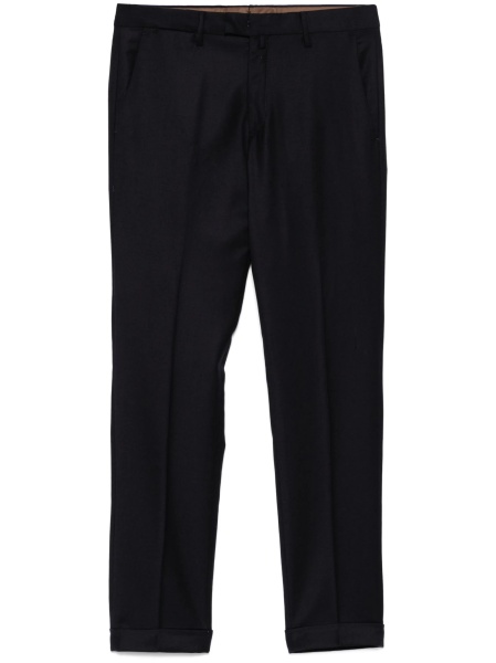 Pantaloni drepti Briglia albastri din lana si elastan