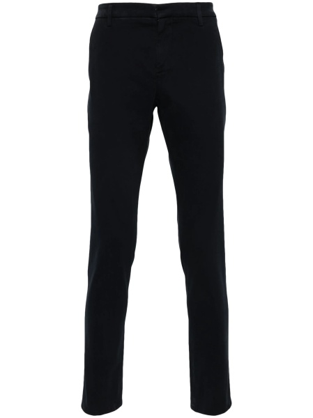 Pantaloni drepti Dondup albastri din polyester si bumbac