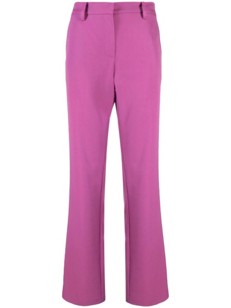 Pantaloni drepti Magda Butrym roz din lana