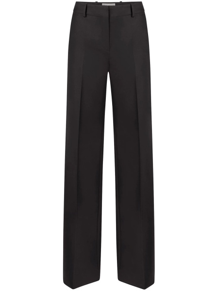 Pantaloni drepti Nina Ricci negri din lana