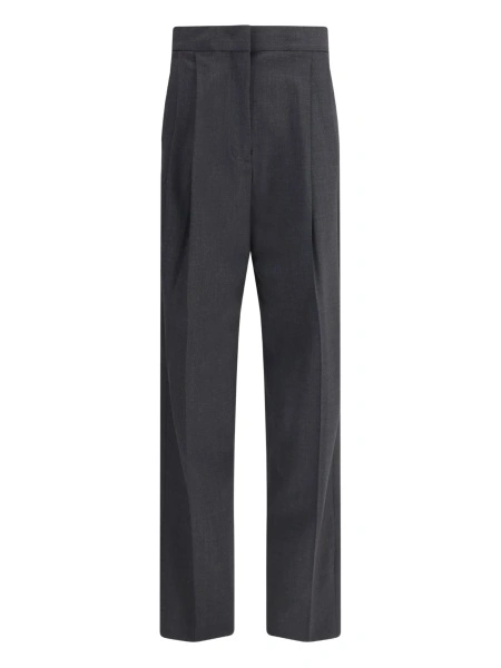 Pantaloni eleganti Fabiana Filippi gri din matase si poliamida