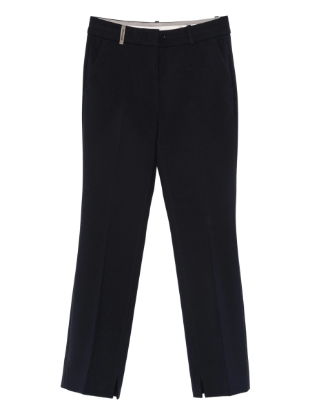 Pantaloni eleganti Peserico albastri din elastan si polyester