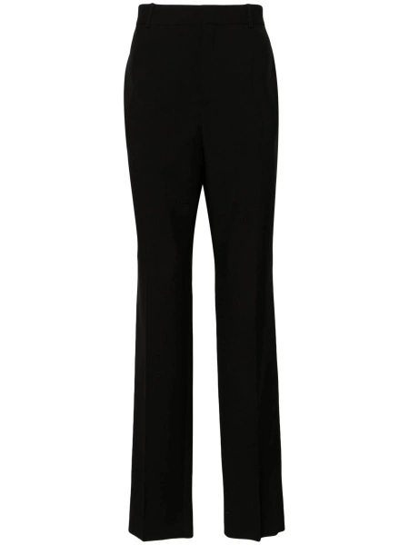 Pantaloni eleganti Saint Laurent negri din lana