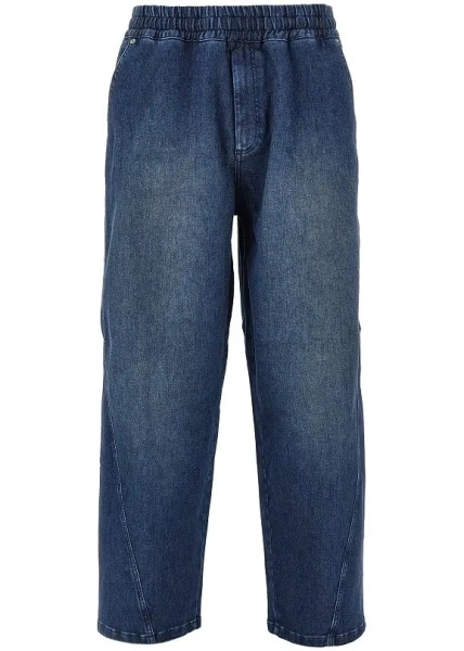 Pantaloni Emporio Armani albastri din denim