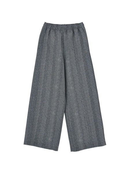 Pantaloni Ermanno Scervino Kids gri din polyester