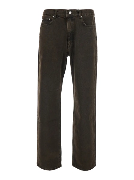 Pantaloni ESSENTIAL LOOSE JEANS with wide fit in Brown Cotton Men