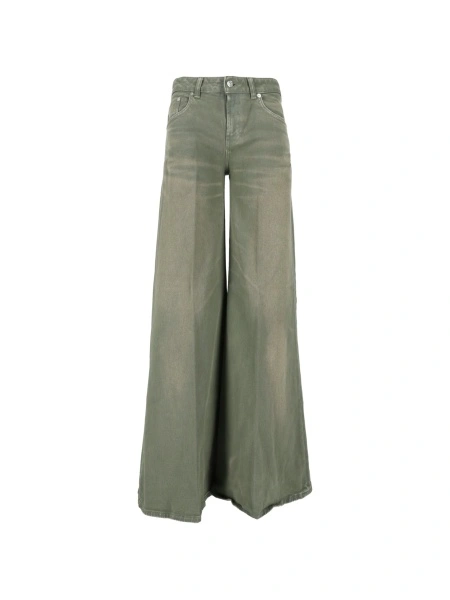 Pantaloni evazati Dondup verzi
