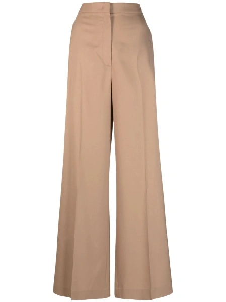 Pantaloni evazati Fabiana Filippi maro din lana