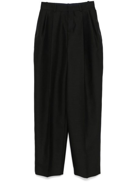Pantaloni evazati JACQUEMUS negri din matase