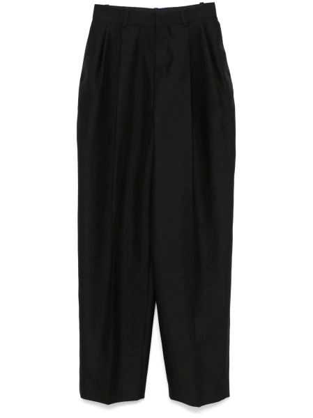 Pantaloni evazati JACQUEMUS negri din matase