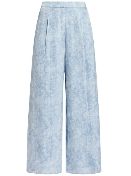 Pantaloni evazati Michael Kors albastri