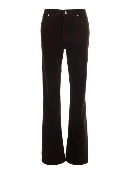 Pantaloni FRAME maro din catifea reiata