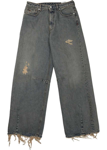 Pantaloni Jeans "Ergonomic" Effetto "Destroy"