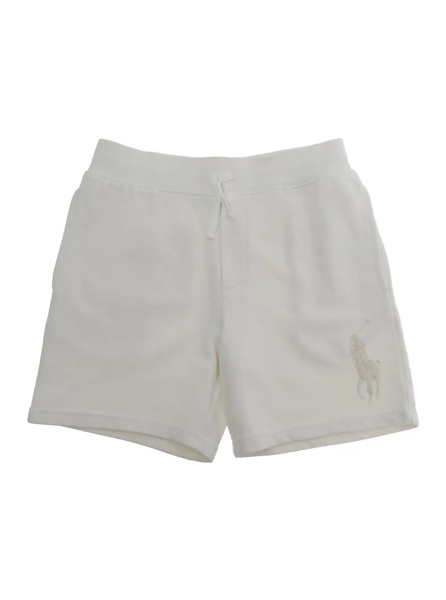 Pantaloni KNIT-SHORTS - White - Bermuda with elastic waistband - Cotton - Men
