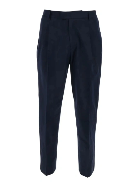 Pantaloni LOW BRAND negri din bumbac si lana