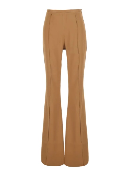 Pantaloni 'MAE' Brown Pants with flared cut in fabric for women