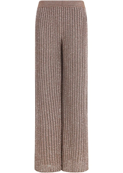 Pantaloni MISSONI BEACHWEAR roz din lame si vascoza