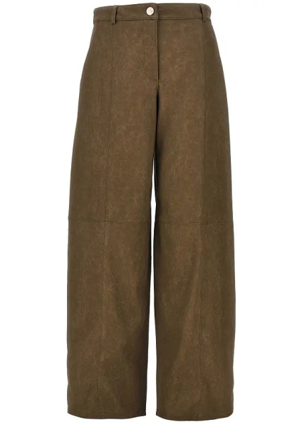 Pantaloni Nubuck-effect fabric pants