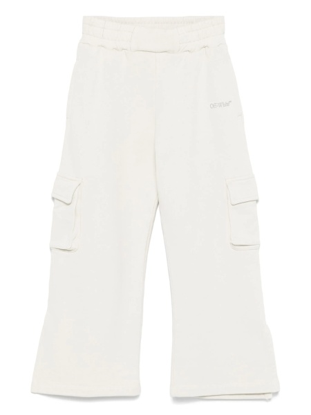 Pantaloni Off-White neutri din bumbac