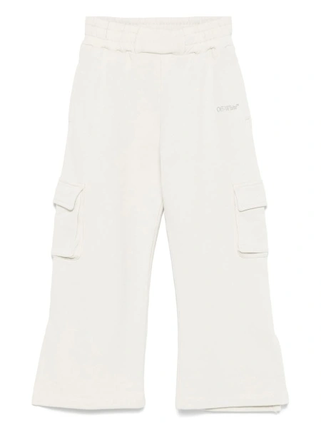 Pantaloni Off-White neutri din bumbac