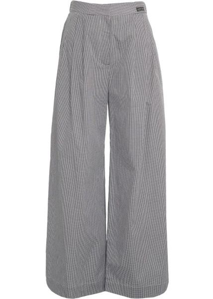Pantaloni Pants with micro vichy pattern