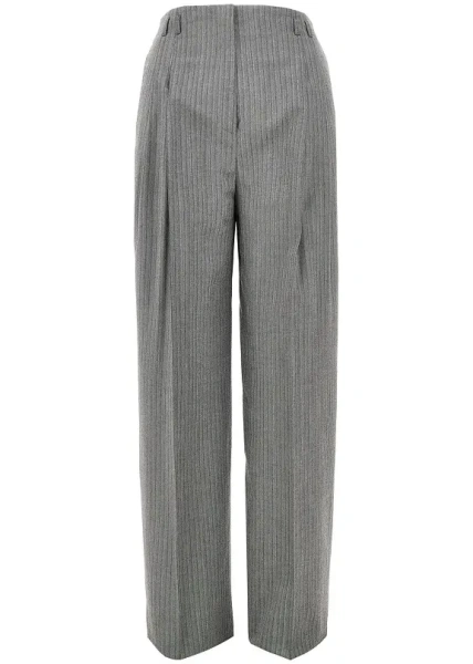 Pantaloni Pinstriped wide pants with darts