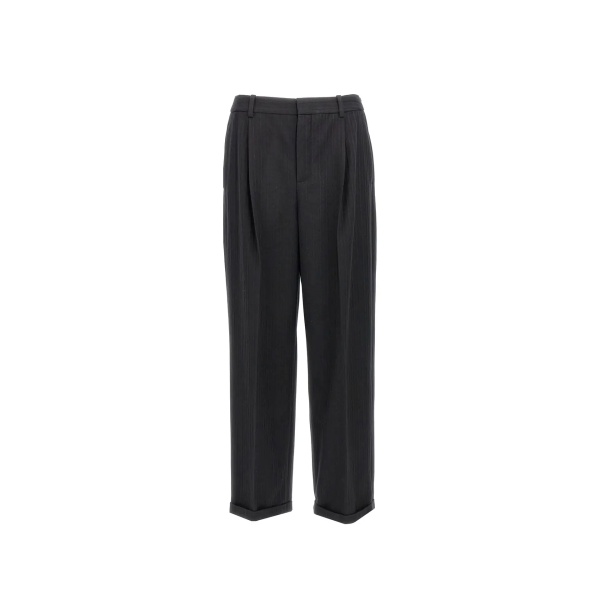Pantaloni Saint Laurent Cashmere And Wool Flannel 90'S Striped Pants