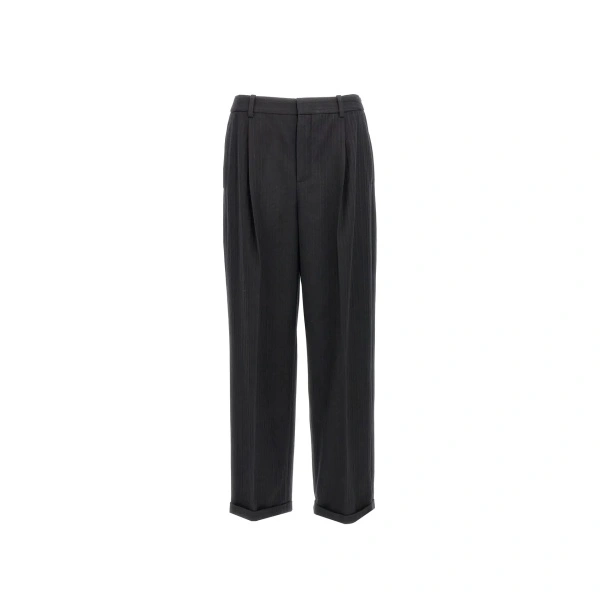 Pantaloni Saint Laurent Cashmere And Wool Flannel 90'S Striped Pants