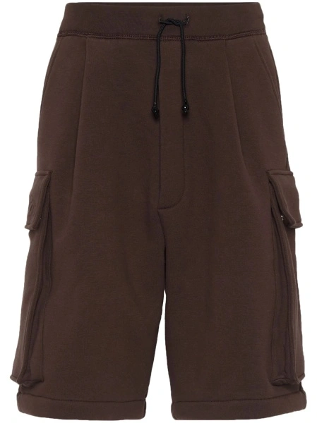 Pantaloni scurti DSQUARED2 maro din polyester si bumbac