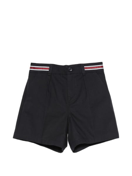Pantaloni scurti Gucci albastri din bumbac si vascoza