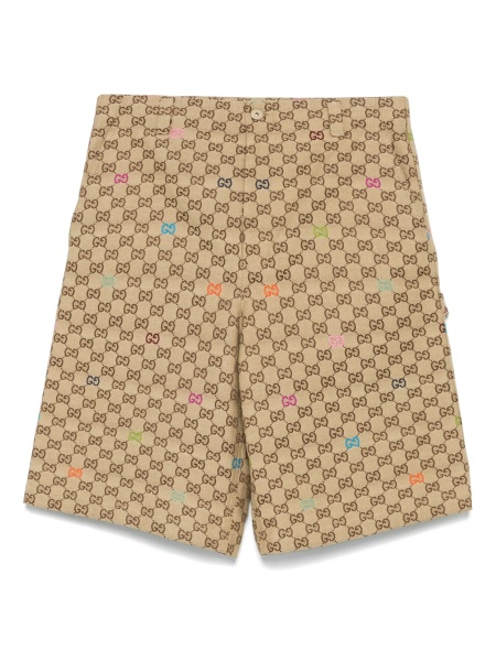Pantaloni scurti Gucci neutri din polyester si bumbac