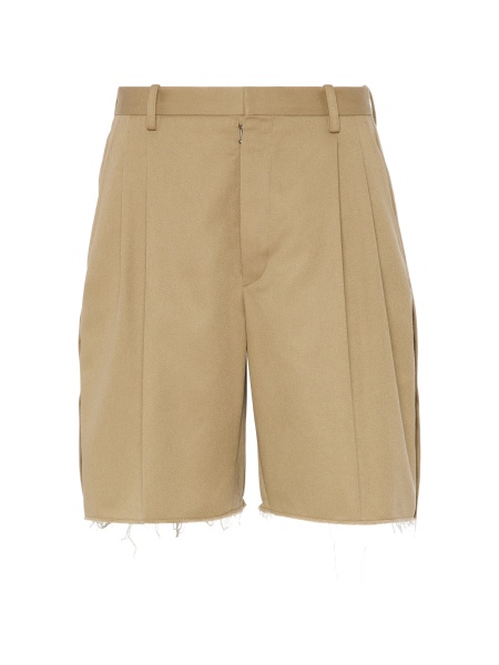 Pantaloni scurti Maison Margiela neutri din polyester si lana