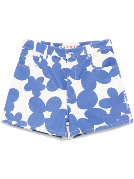 Pantaloni scurti Marni albastri din bumbac