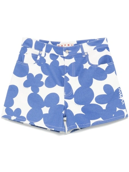 Pantaloni scurti Marni albastri din bumbac