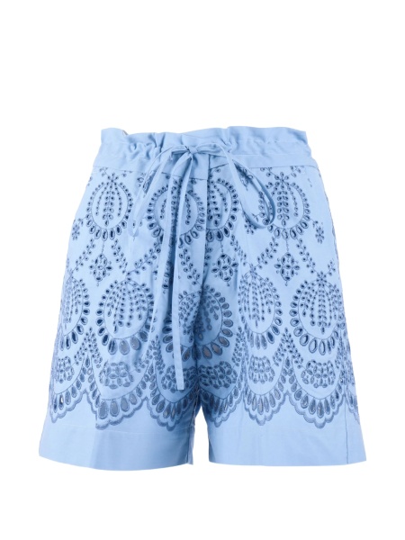 Pantaloni scurti P.A.R.O.S.H. albastri din bumbac