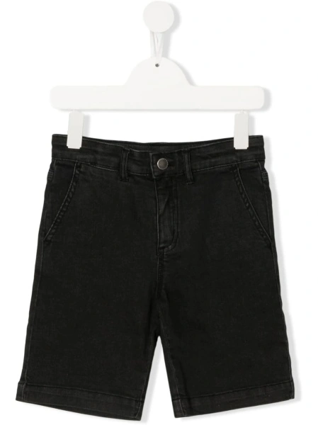 Pantaloni scurti Stella McCartney negri din spandex/elastan si bumbac