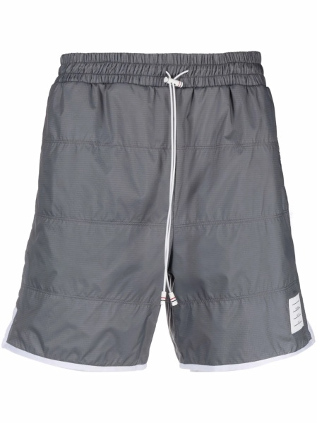 Pantaloni scurti Thom Browne argintii