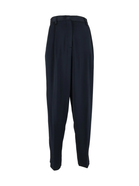 Pantaloni SHINY ENVER SATIN PLEATED CARROT FIT TROUSERS