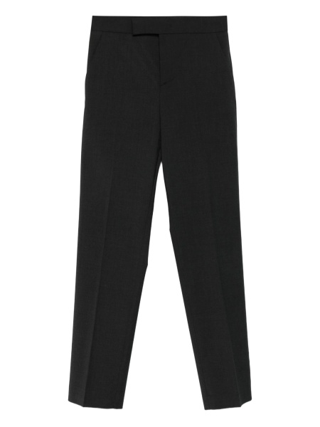 Pantaloni slim fit Alberta Ferretti gri din polyester si lana
