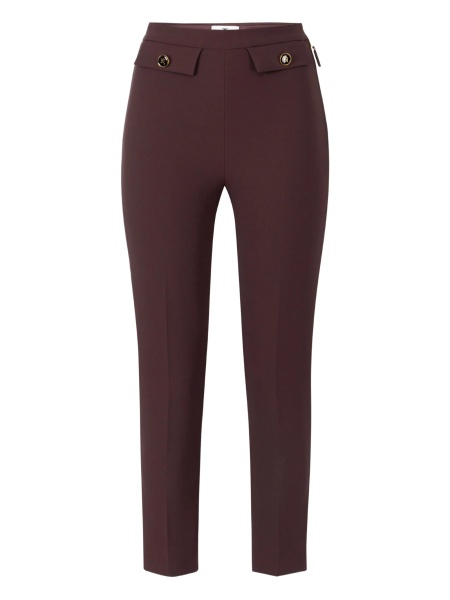 Pantaloni slim fit Elisabetta Franchi maro