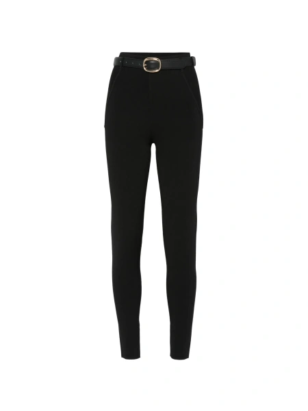 Pantaloni slim fit Self-Portrait negri