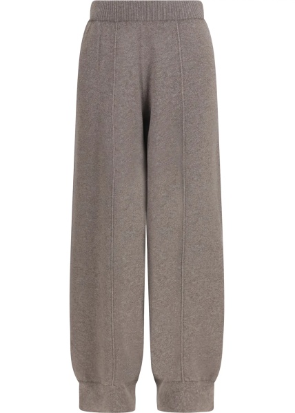 Pantaloni Straight leg wool, silk and cashmere knit Pants